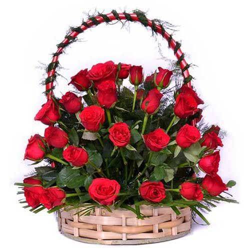 Amazing Red Basket - YuvaFlowers