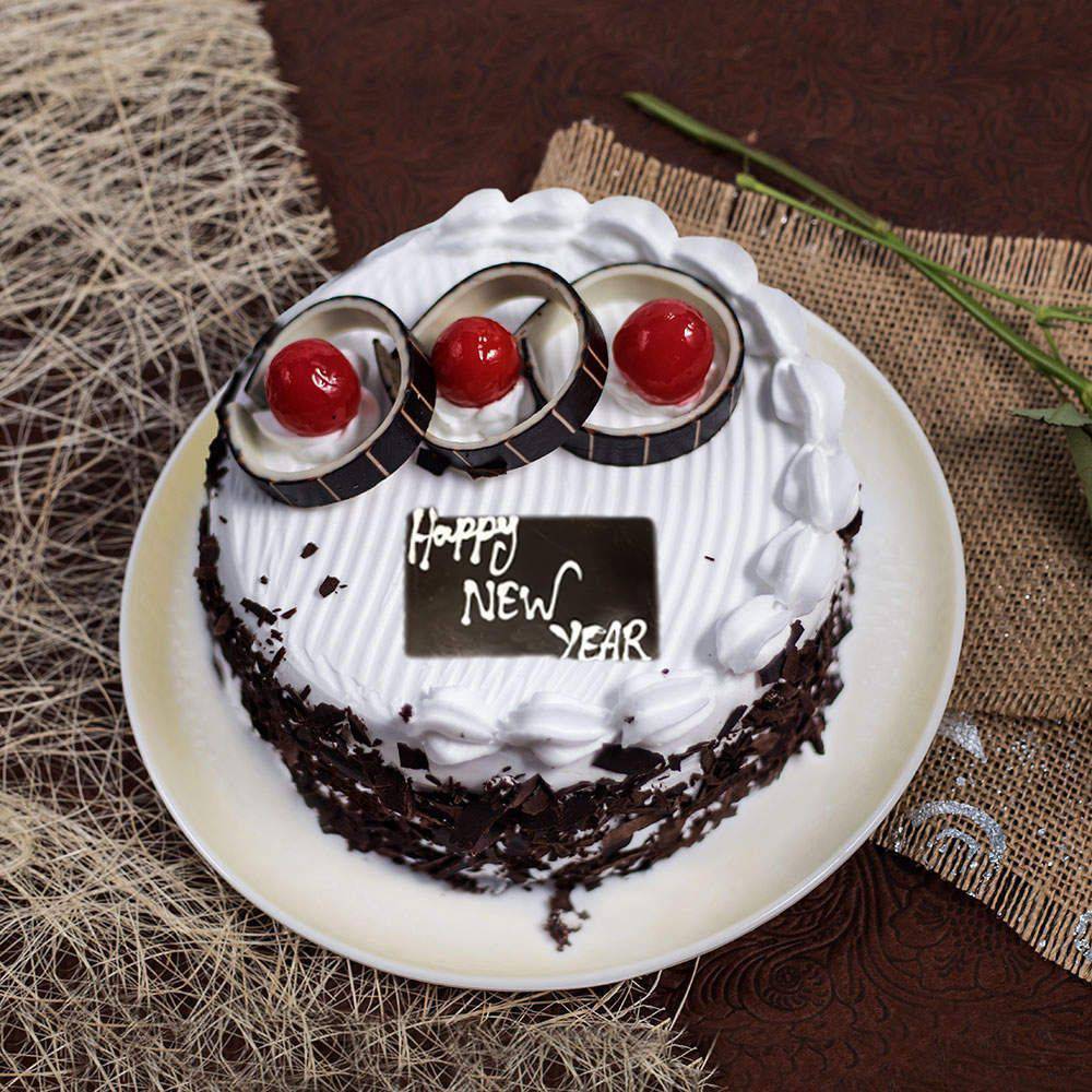 Awesome New Year Cake - YuvaFlowers