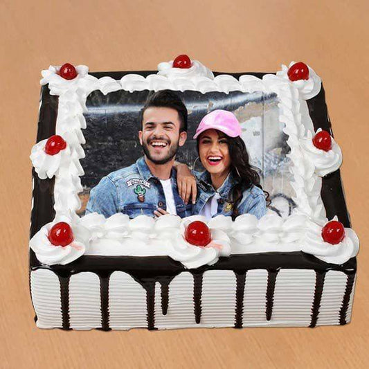 Black Forest Photo Cake Wishes - YuvaFlowers