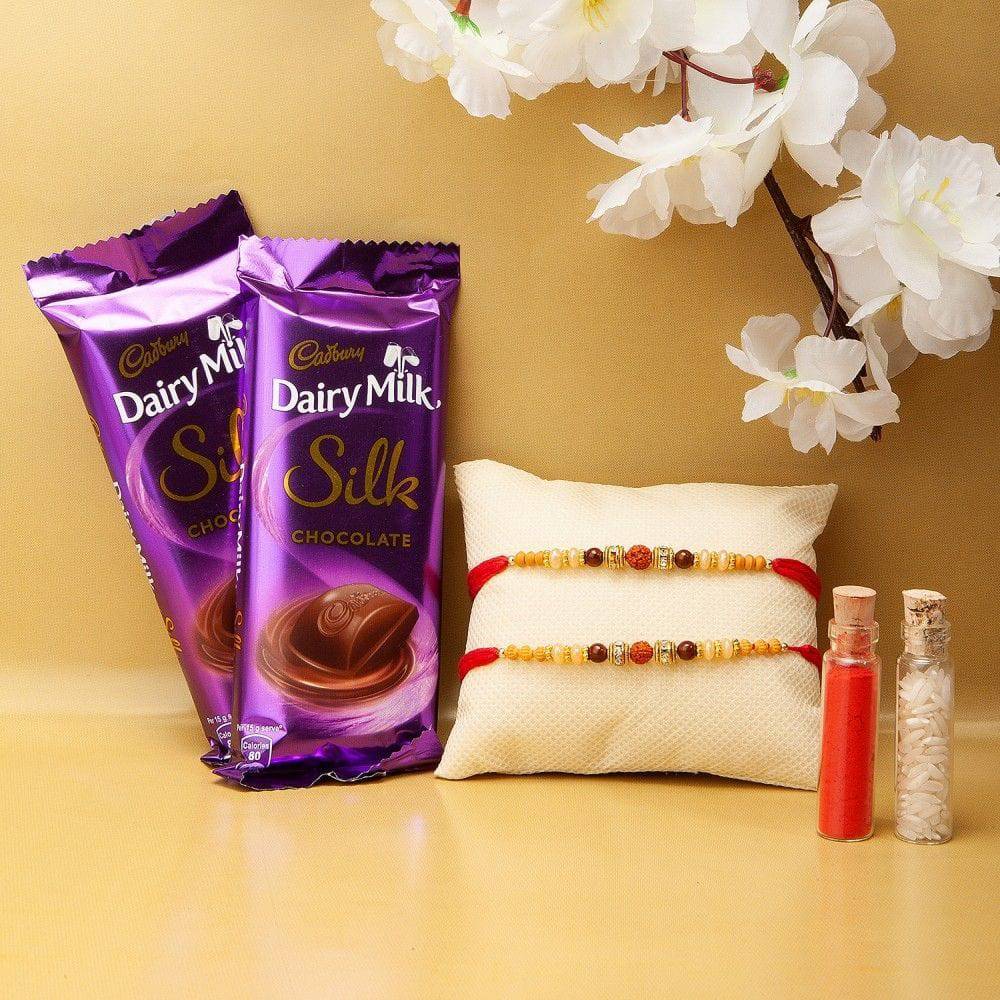 Cadbury Silk And Rakhi Combo - YuvaFlowers