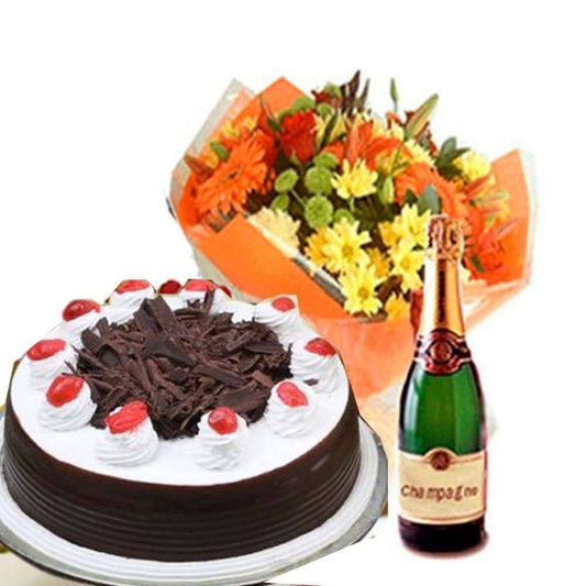 CHAMPAGNE HAMPER - YuvaFlowers