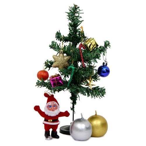 Christmas Tree N Ball Candles - YuvaFlowers