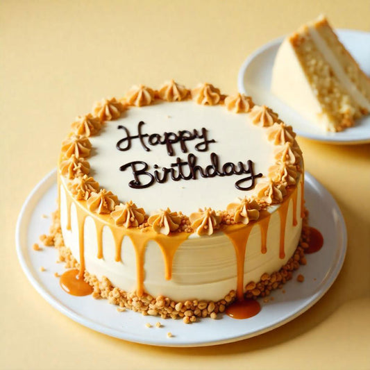 Crunchy Butterscotch Birthday Cake