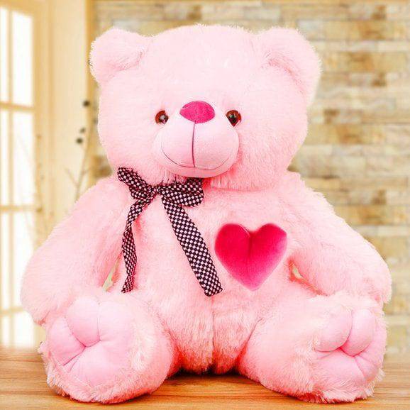 Cute Pink Teddy Bear - YuvaFlowers