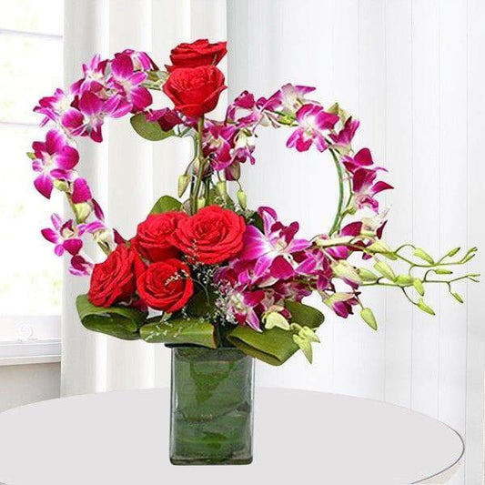 Fascinate Vase Arrangement - YuvaFlowers