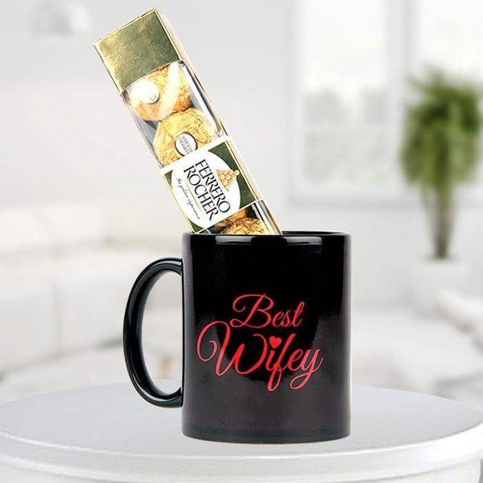 In My Thoughts - Mug, Ferrero Rocher Chocolates - YuvaFlowers