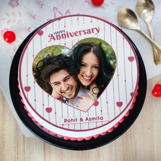 Perfect Balance Anniversary Cake - YuvaFlowers