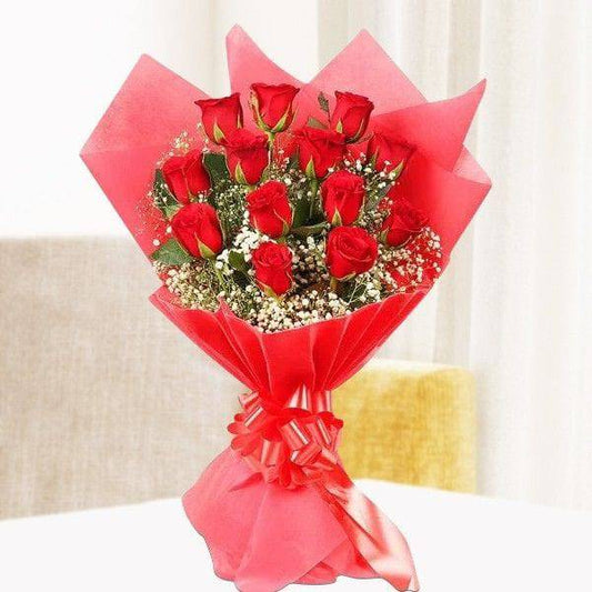 Simply Red Love Bouquet - YuvaFlowers