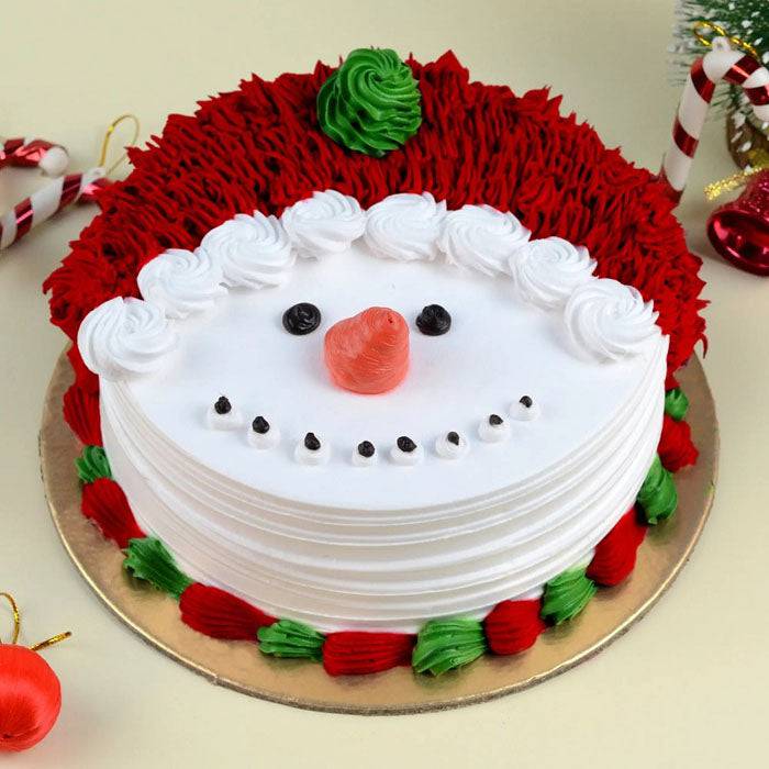 Snowman Christmas Cake - YuvaFlowers