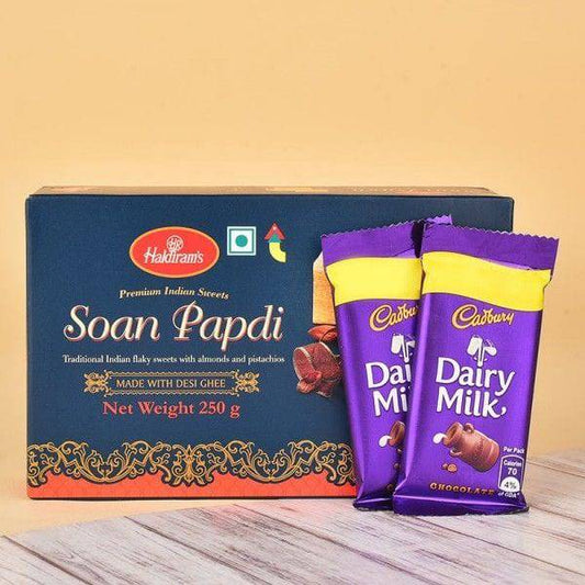 Soan Papdi N Dairy Milk Chocolates - YuvaFlowers