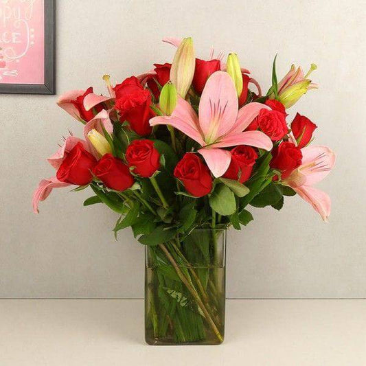 Stunning Hot Lilies - YuvaFlowers