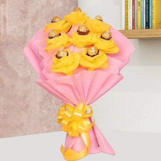 Sweet Ferrero Rocher Bouquet - YuvaFlowers