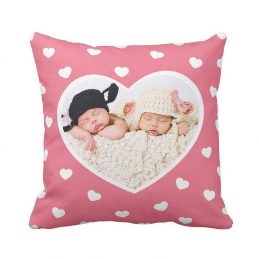 Sweet Hearts Custom Photo Pillow - YuvaFlowers