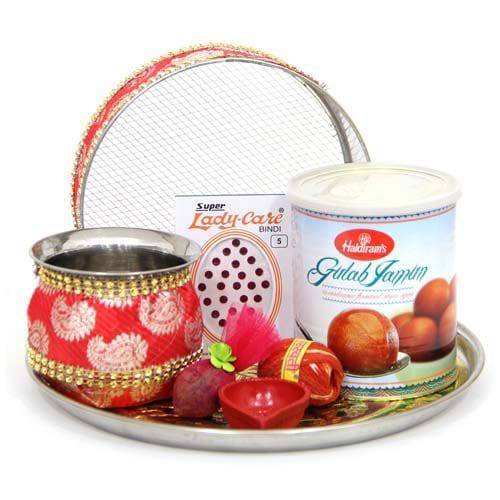 Sweets n Thali Gift - YuvaFlowers