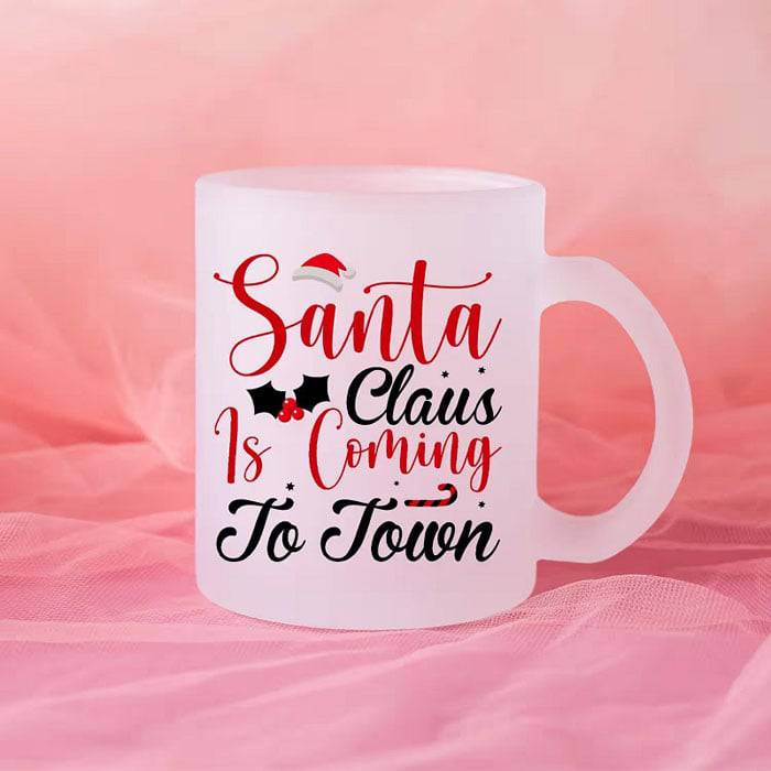 Xmas Santa Frosted Mug - YuvaFlowers